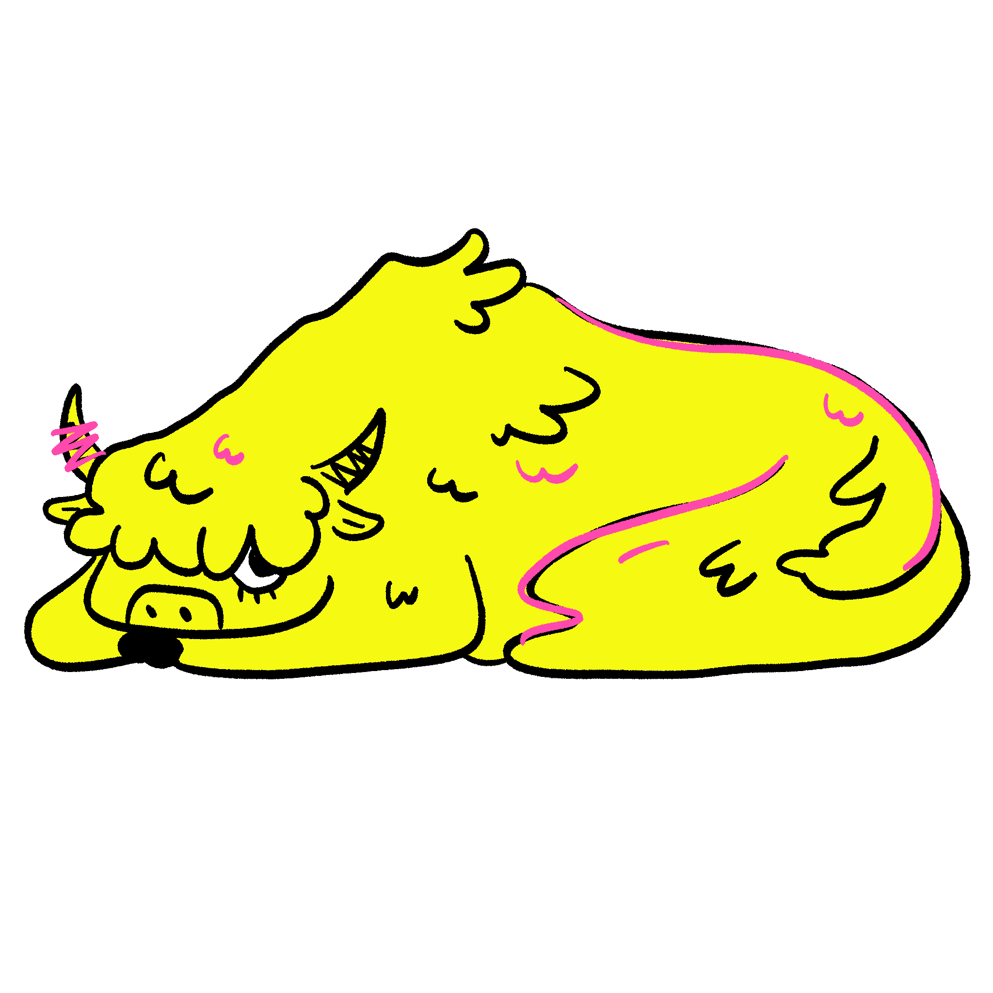 yellow ox laying down